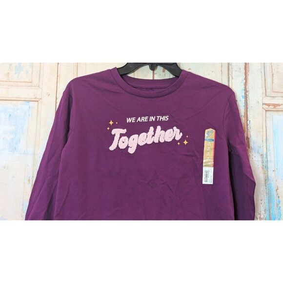 There Abouts Girls M (10/12) Purple Long Sleeve T Shirt We Are in This Together - Picture 4 of 8